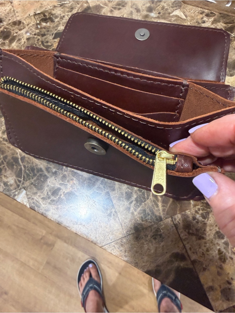 Portland Leather Lily Leather Wristlet - Picture 5 of 9